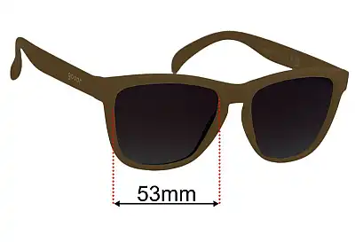 Goodr Three Parts Tee Replacement Lenses 53mm wide 