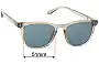 Sunglass Fix Lentes de Repuesto para Local Supply Syd - 51mm Wide 