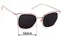 Sunglass Fix Replacement Lenses for Oscar Wylee Peggy - 53mm Wide 