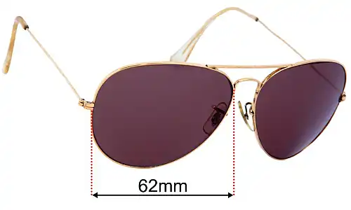 Ray-Ban B&L Aviator USA Straight Arm Ersatzlinsen 62mm wide 