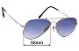 Sunglass Fix Replacement Lenses for Ray-Ban RB8125M Aviator Titanium - 58mm Wide 