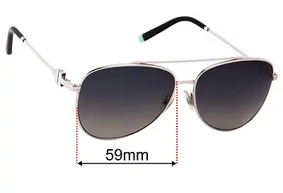 Tiffany & Co TF 3080 Ersatzgläser 59mm wide 