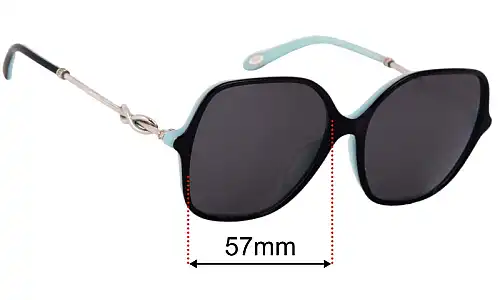 Tiffany & Co TF 4145-B-F (Low Bridge Fit) Verres de Remplacement 57mm wide 