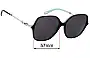 Sunglass Fix Verres de Remplacement pour Tiffany & Co TF 4145-B-F (Low Bridge Fit) - 57mm Wide 