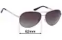 Sunglass Fix Lentes de Repuesto para Tom Ford Charles TF35 - 62mm Wide 