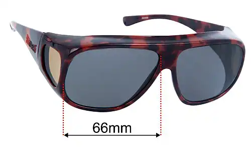 Sunglass Fix Replacement Lenses for Fitovers Navigator - 66mm Wide Fitovers Navigator Replacement Lenses 66mm wide