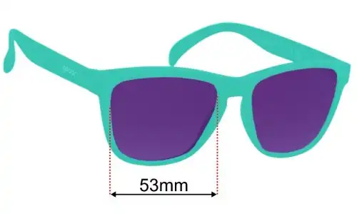 Goodr Electric Dinotopia Carnival Lentes de Repuesto 53mm wide 