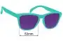 Sunglass Fix Lentes de Repuesto para Goodr Electric Dinotopia Carnival - 53mm Wide 
