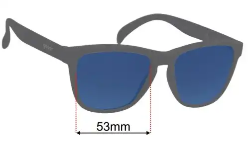 Goodr Going To Valhalla... Witness!  Replacement Lenses 53mm wide 
