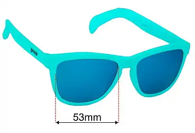 Goodr Nessy's Midnight Orgy Replacement Lenses 53mm wide 