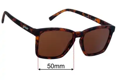 Goodr Smaller Is Baller Replacement Lenses 50mm wide 