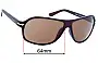 Sunglass Fix Replacement Lenses for Police Moxie 2 S1959 - 64mm Wide 
