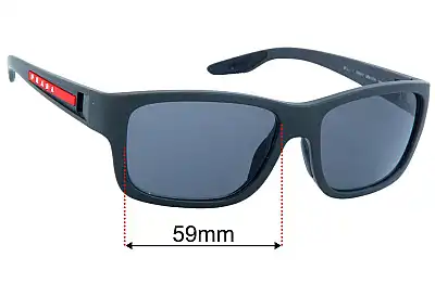 Prada SPS01W Ersatzgläser 59mm wide 