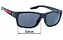 Sunglass Fix Verres de Remplacement pour Prada SPS01W - 59mm Wide 