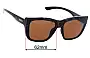 Sunglass Fix Replacement Lenses for Smith Dreamline - 62mm Wide 