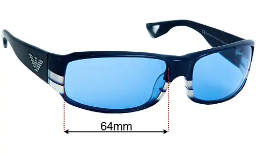 Emporio Armani EA9482/S Replacement Lenses 64mm wide 