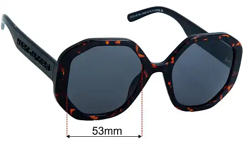 Marc by Marc Jacobs Sun Rx 20 Lentes de Repuesto 53mm wide 