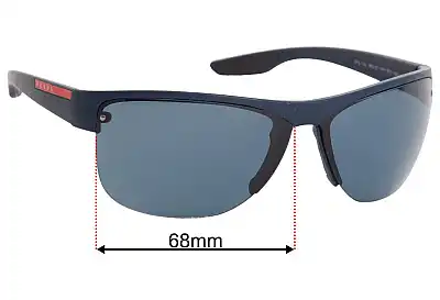 Prada SPS17U Replacement Lenses 68mm wide 