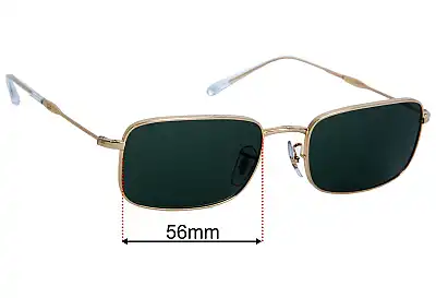 Ray-Ban RB3746 Replacement Lenses 56mm wide 