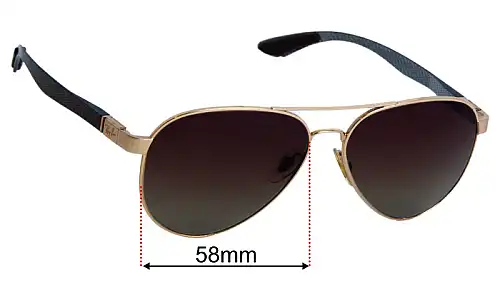 Ray-Ban RB8420 Replacement Lenses 58mm wide 