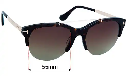 Tom Ford Adrenne TF517 Replacement Lenses 55mm wide 