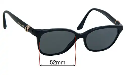 Bvlgari 4128-B Replacement Lenses 52mm wide 