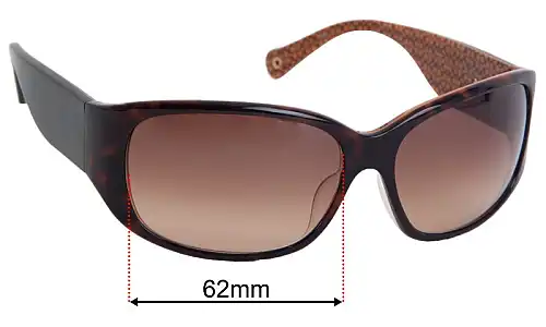 Coach Madeline S498 Replacement Lenses 62mm wide 