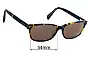 Sunglass Fix Replacement Lenses for Karen Millen  KM 103 - 54mm Wide 