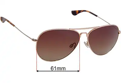 Maui Jim MJ264 Mavericks Replacement Lenses 61mm wide 