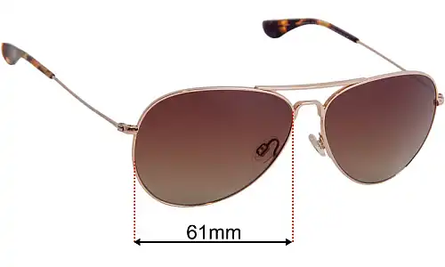 Maui Jim MJ264 Mavericks Replacement Lenses 61mm wide 