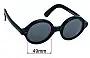 Sunglass Fix Replacement Lenses for Paul Taylor M 2010 - 49mm Wide 