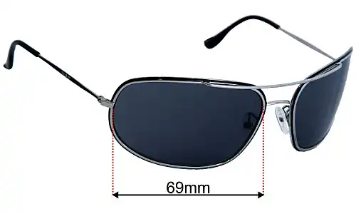 Police S8300 Ersatzgläser 69mm wide 