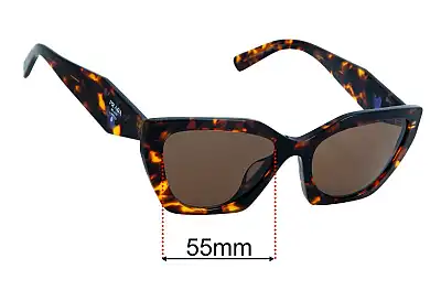 Prada VPR09Y-F Ersatzgläser 55mm wide 