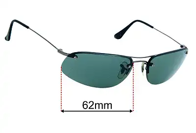 Ray-Ban RB3180 Ersatzgläser 62mm wide 