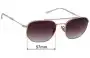 Sunglass Fix Verres de Remplacement pour Ray-Ban RB3707 - 57mm Wide 