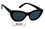 Sunglass Fix Lentes de Repuesto para Zimmermann Cosmo Cat Eye - 59mm Wide 
