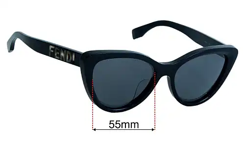 Fendi FE 40087U  Replacement Lenses 55mm wide 