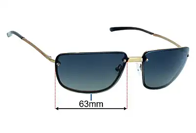 Gucci GG1692/S Replacement Lenses 63mm wide 