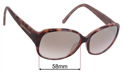 Karen Millen  Sun Rx 13 Replacement Lenses 58mm wide 