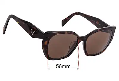 Prada SPR19Z-F Replacement Lenses 56mm wide 