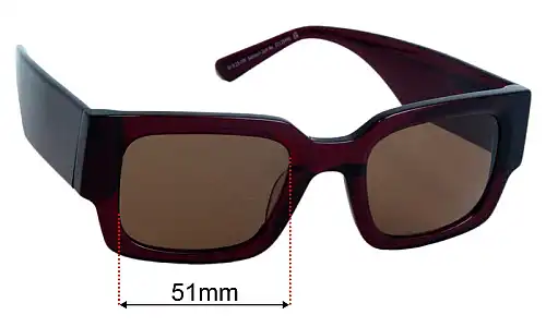 Specsavers Saltburn Sun Rx Replacement Lenses 51mm wide 