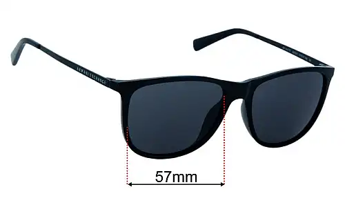 Armani Exchange AX 4047SF  Replacement Lenses 57mm wide 