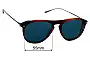 Sunglass Fix Replacement Lenses for Brett  Barry Sun - 55mm Wide 
