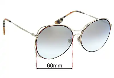 Burberry B 3105 Replacement Lenses 60mm wide 