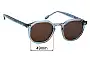 Sunglass Fix Replacement Lenses for Carolina Lemke Breez CL9193 - 49mm Wide 
