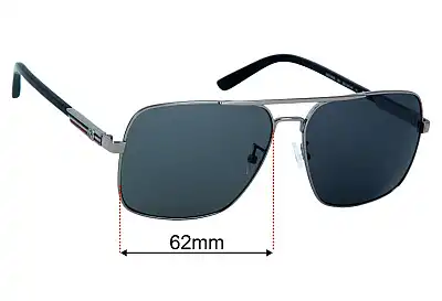 Gucci GG1289S Replacement Lenses 62mm wide 