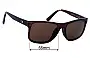 Sunglass Fix Replacement Lenses for Otis Casa bay - 55mm Wide 