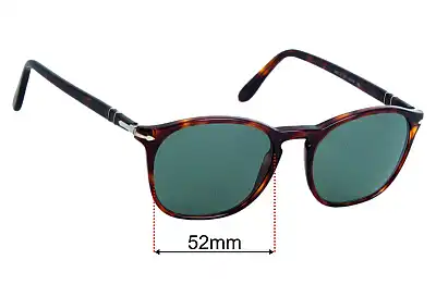 Persol 3007-V Replacement Lenses 52mm wide 