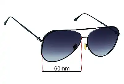 Tom Ford Charles-02 TF853 Replacement Lenses 60mm wide 