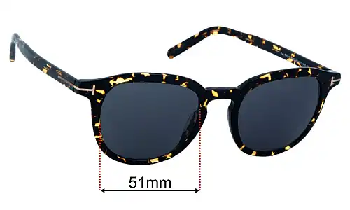 Tom Ford Pax TF816 Replacement Lenses 51mm wide 